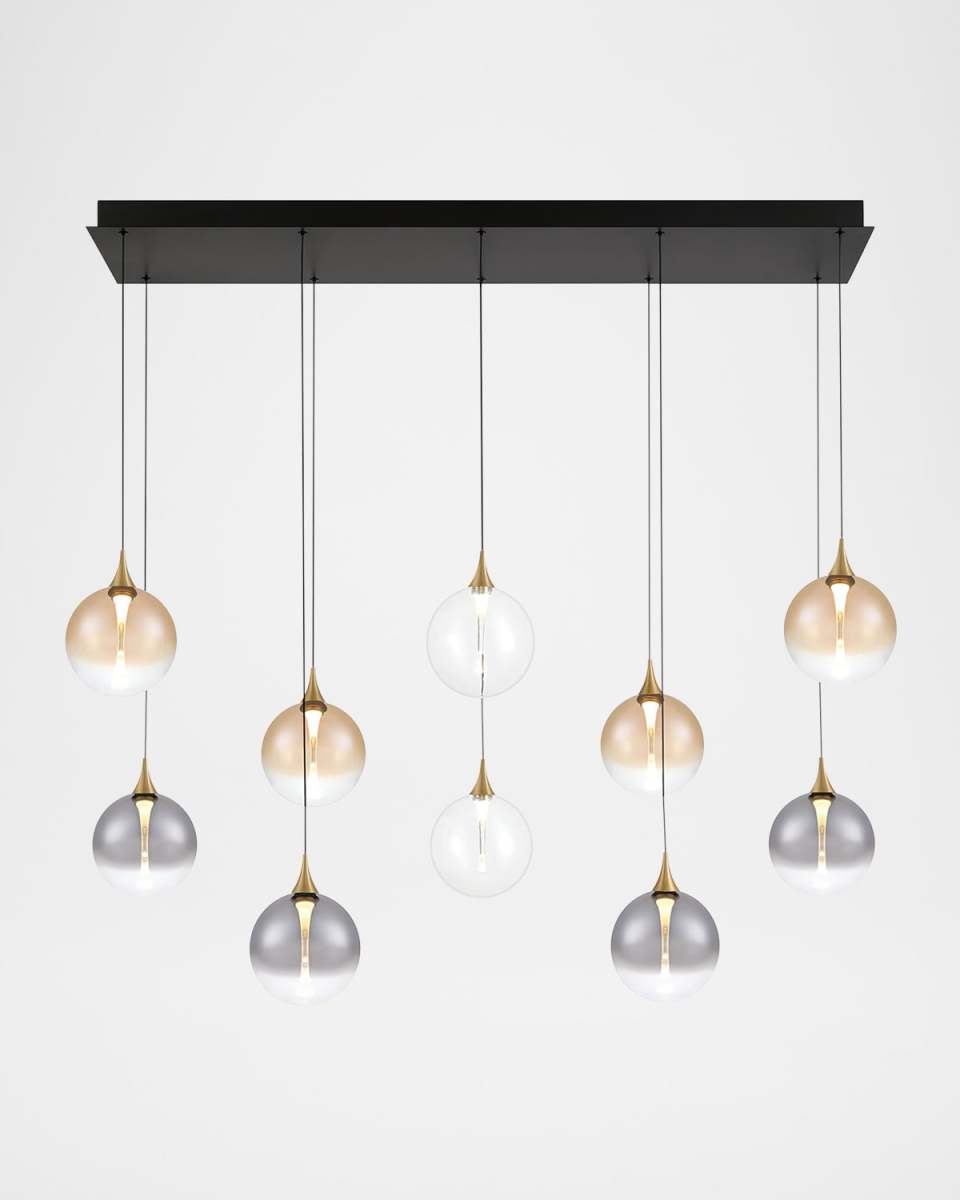 Lissa 47" 10-Light LED Chandelier, Gold/Mixed
